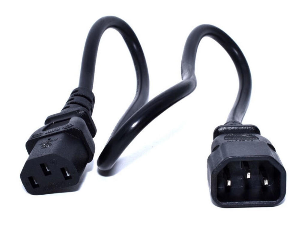 Zebra CS-RAC-IEC-CRD el-ledning Sort 0,48 m C13 forbinder C14 forbinder