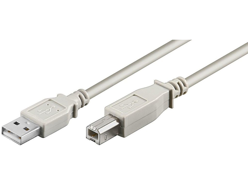 Microconnect USBAB1 USB-kabel USB 2.0 1 m USB A USB B Hvid
