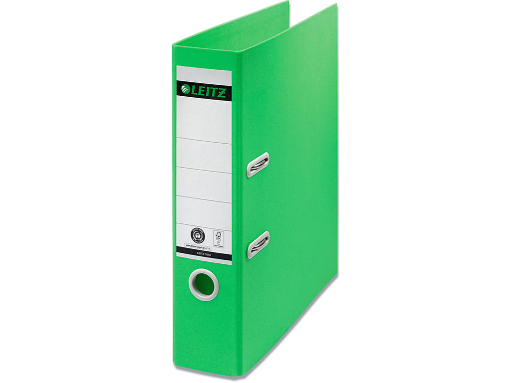 Brevordner, A4, 8 cm, Grøn, Leitz 180° Recycle Bred