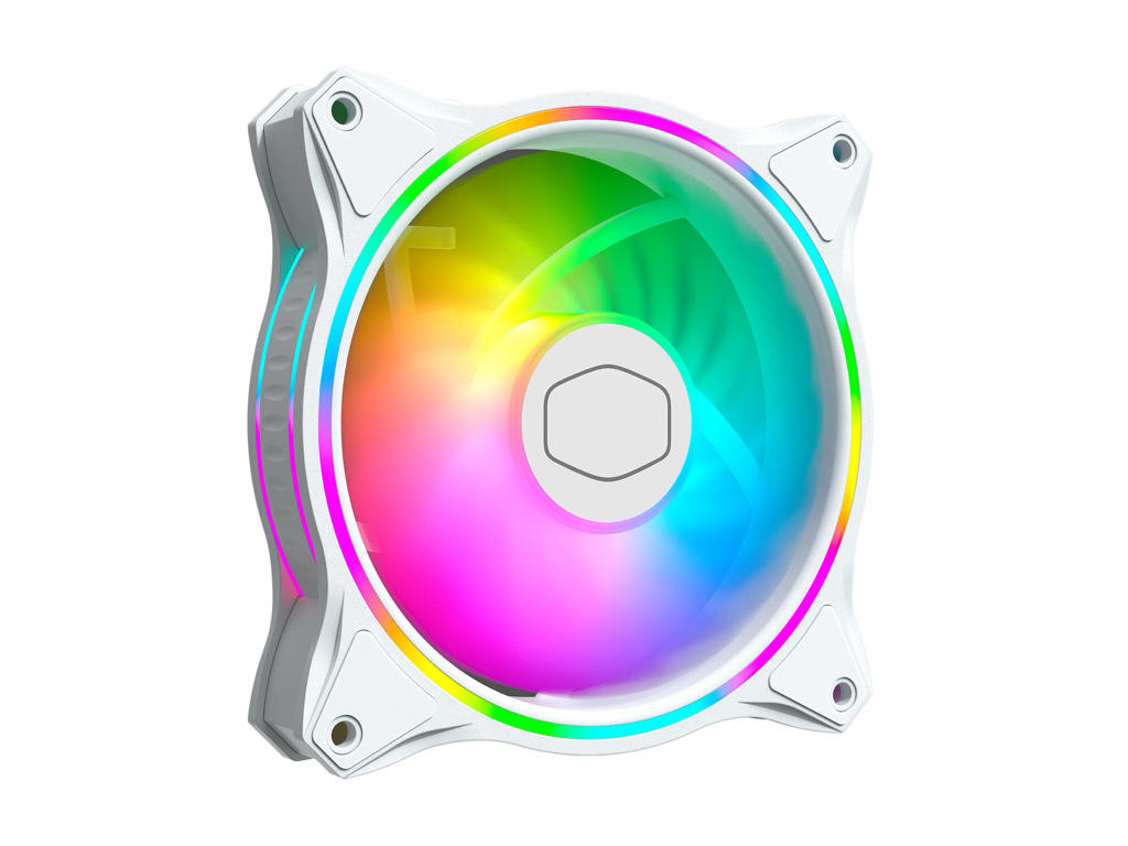 Cooler Master MasterFan MF120 Halo 3in1 White Edition Computerkabinet Ventilator 12 cm Hvid 3 stk