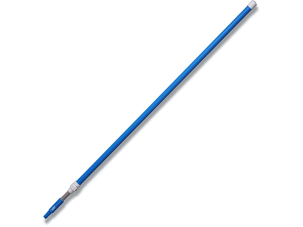 Teleskopskaft, Med gevind, Blå, PP/aluminium, 158-278 cm, Vikan