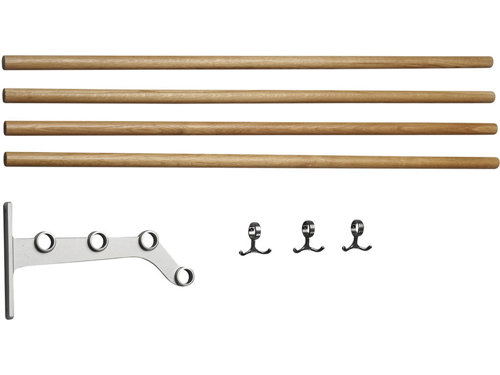 Hattehylde tillægsdel, Nostalgi, Modelnr 291, L=1000 mm eg/aluminium, Essem Design DK