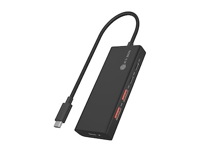 ICY BOX IB-HUB1436-CPD Ledningsført USB 3.2 Gen 2 (3.1 Gen 2) Type-A Sort