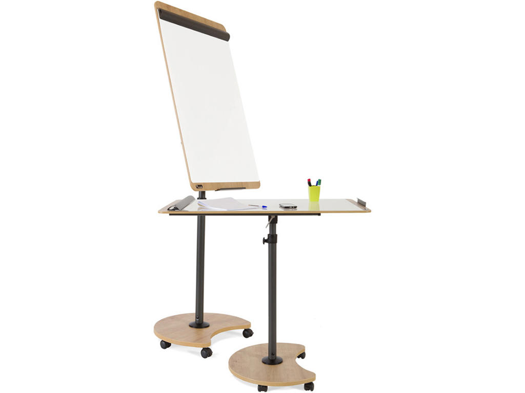 Flipover, Whiteboard, Gulvmodel som tavle eller bord, 67x99 cm, Naga Rocada Natural Mobile