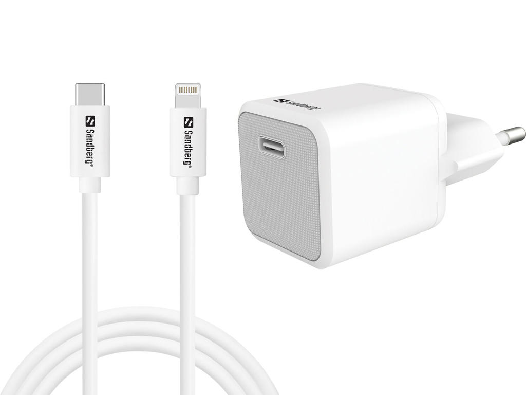Sandberg USB-C AC 20W Charger EU + Lightning 1M