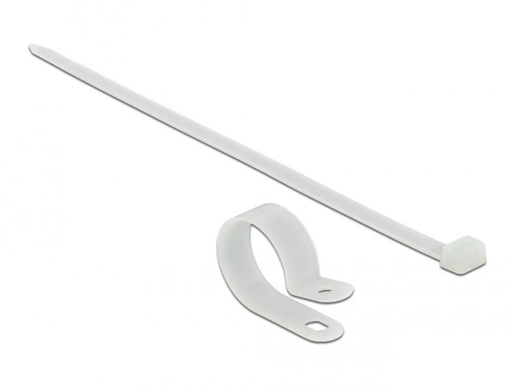DeLOCK 18875 kabelsamler Stige kabelbinder Nylon Hvid 10 stk