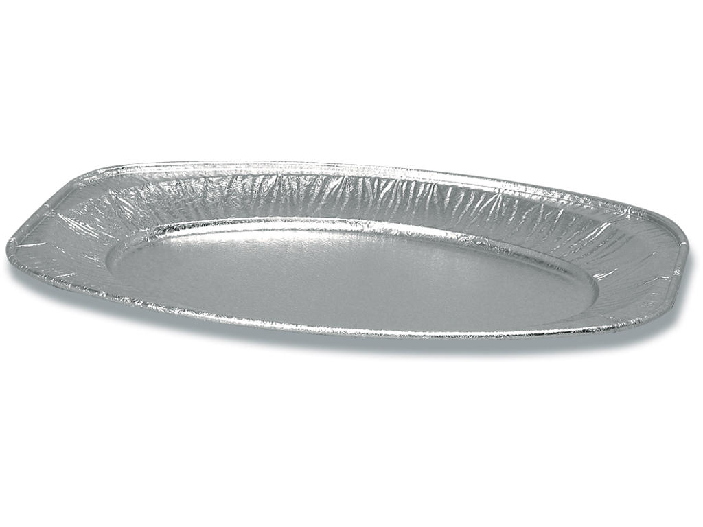 Alufad ovalt, lille 35x24cm 10stk/pk