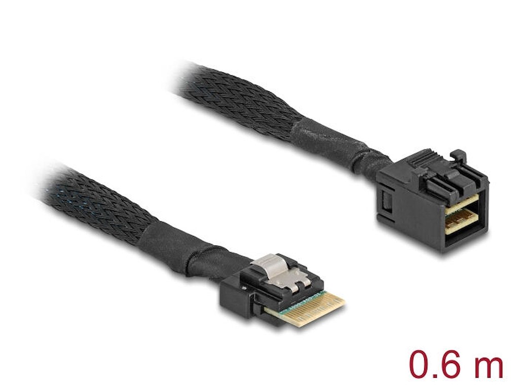 DeLOCK 86092 Serial Attached SCSI (SAS)-kabel 0,6 m Sort
