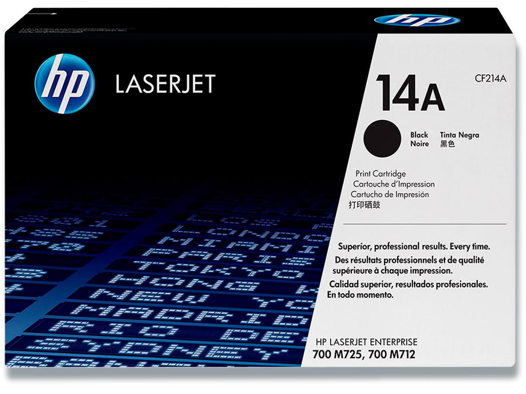 Toner, 14A, Black-sort, 10.000 sider, HP CF214A