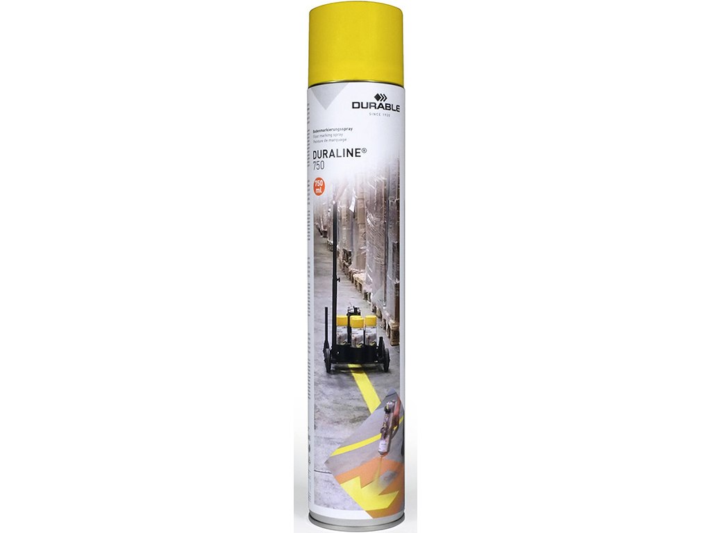 Gulvmarkering, Spray, Gul, 750 ml, DURALINE 750