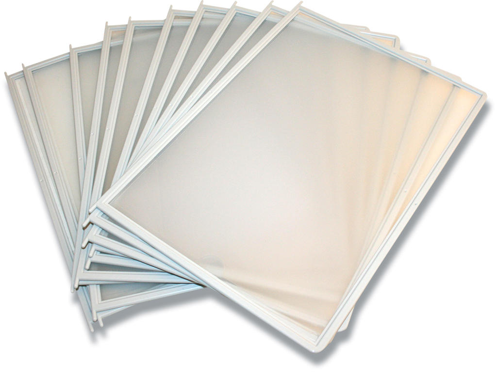 Registerlomme, A4, Lysegrå, 10 stk, QuickLoad 