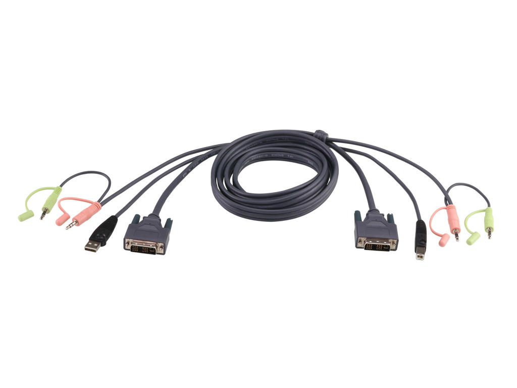 ATEN 2L-7D02UI KVM-kabel Sort 1,8 m