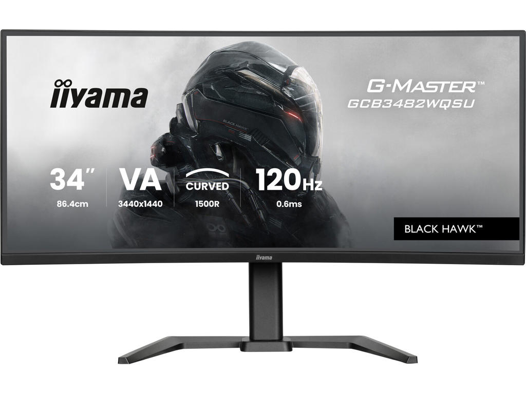 iiyama GCB3482WQSU-B1 computerskærm 86,4 cm (34") 3440 x 1440 pixel UltraWide Quad HD LED Sort