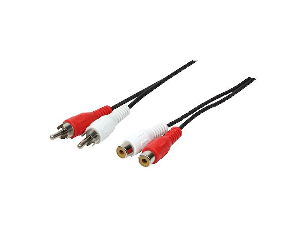 LogiLink 2xRCA - 2xRCA, 10m lydkabel Sort