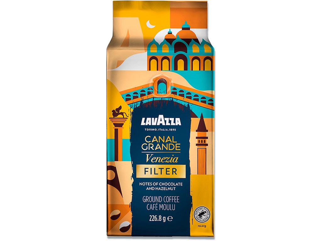 Kaffe, Filter formalet, Lys-mellemristet, 226.8 g, 1 pose, Lavazza Tales of Italy Canal Grande