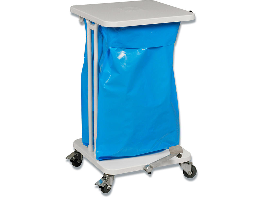 Affaldsstativ, 40 liter, Med låg, 4 hjul, Sækko-Boy 