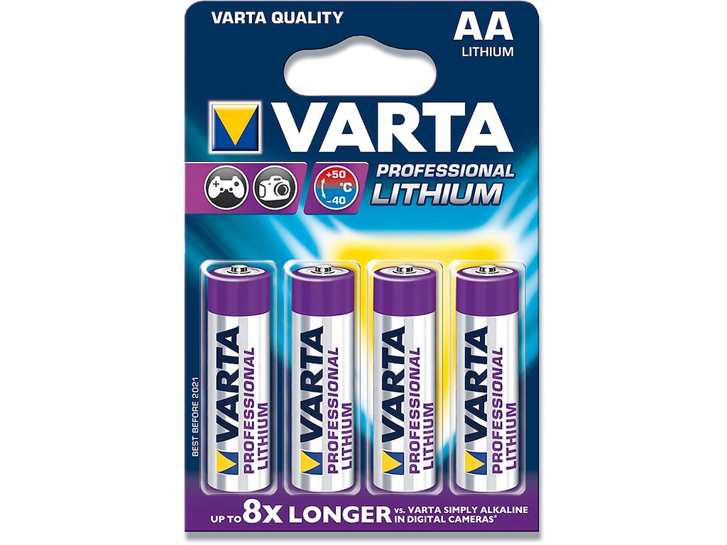 Batteri, AA, 1.5 V, 4 stk, Varta Professional