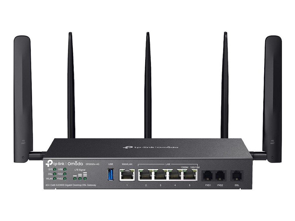 TP-Link Omada DR3650V-4G trådløs router Gigabit Ethernet Dual-band (2,4 GHz / 5 GHz) Sort