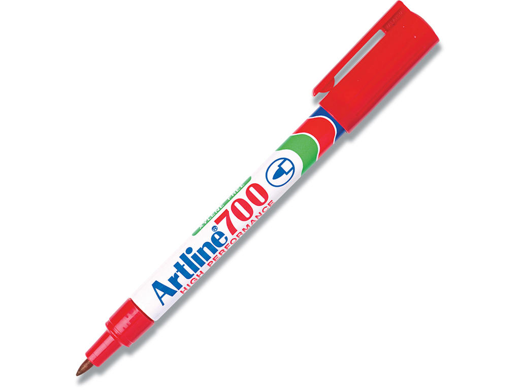 Marker, Rund spids, 0.7 mm, Rød, Artline EK-700