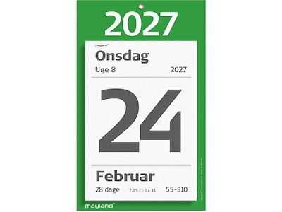 Afrivningskalender, 2027, Kæmpe, Mayland