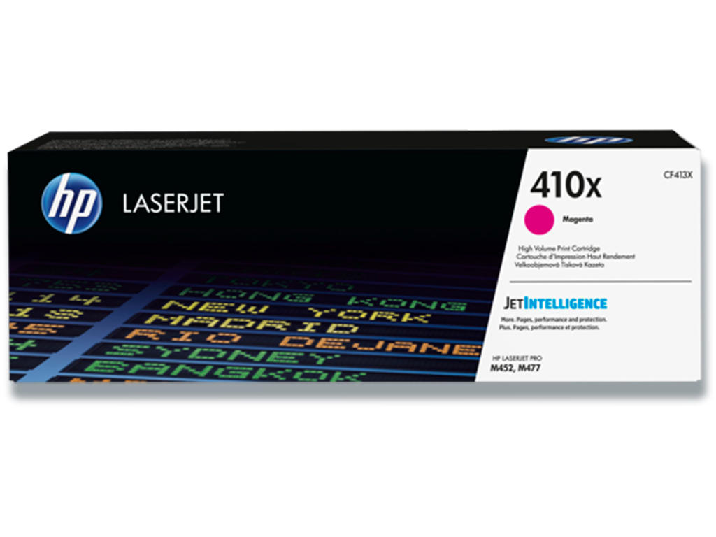 Toner, 410X, Magenta-rød, 5.000 sider, HP CF413X