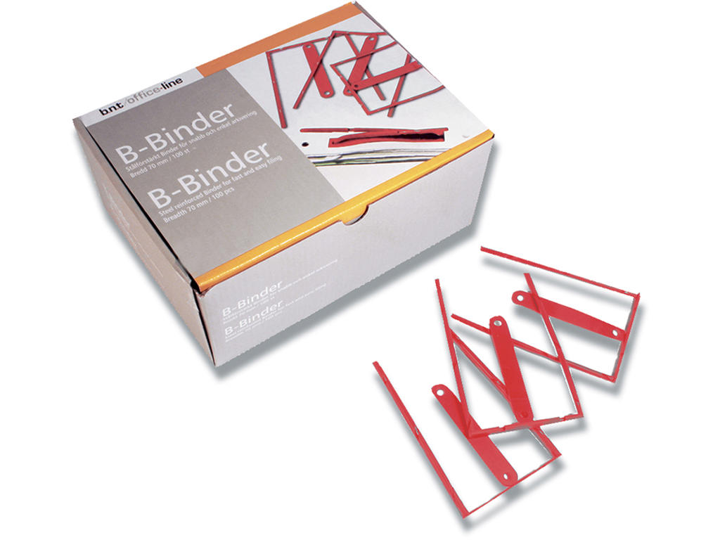 D-Binder, 80 mm, Rød, 100 stk, BNT Office 
