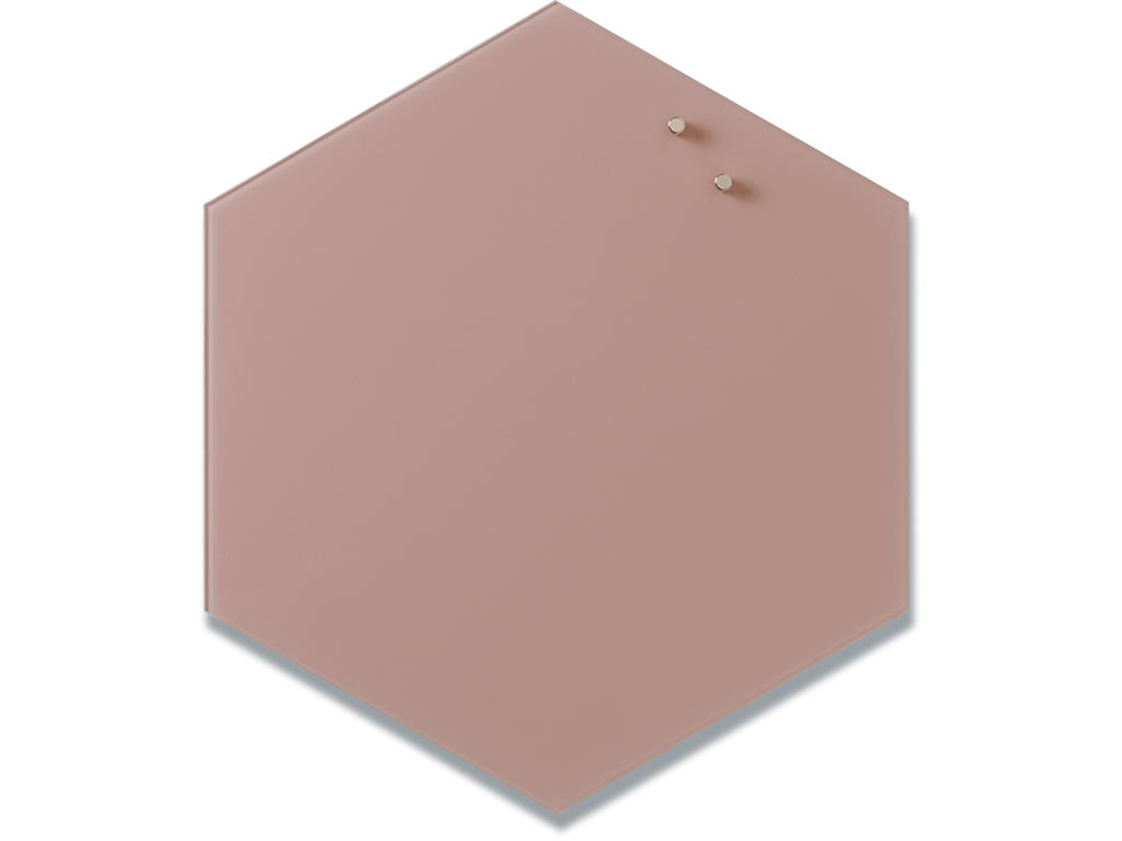 Glastavle, Magnetisk, 42x48,5 cm, Rosa, Naga Hexagon 