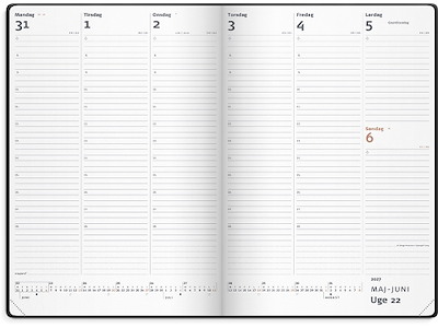 Kalender, 2027, City Diplomat Uge, 1 uge pr. opslag, Sort, Mayland