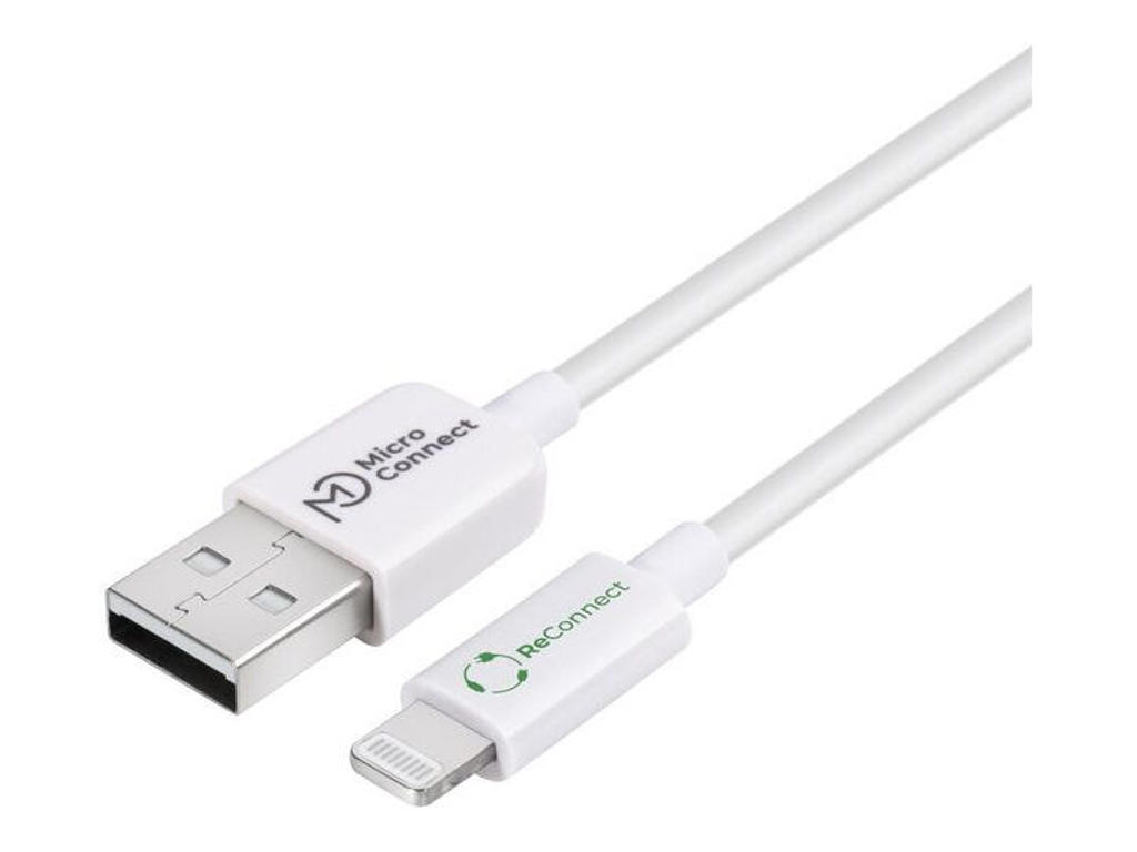 Microconnect ECO-LIGHTNING0.5 Lightning kabel 0,5 m Hvid