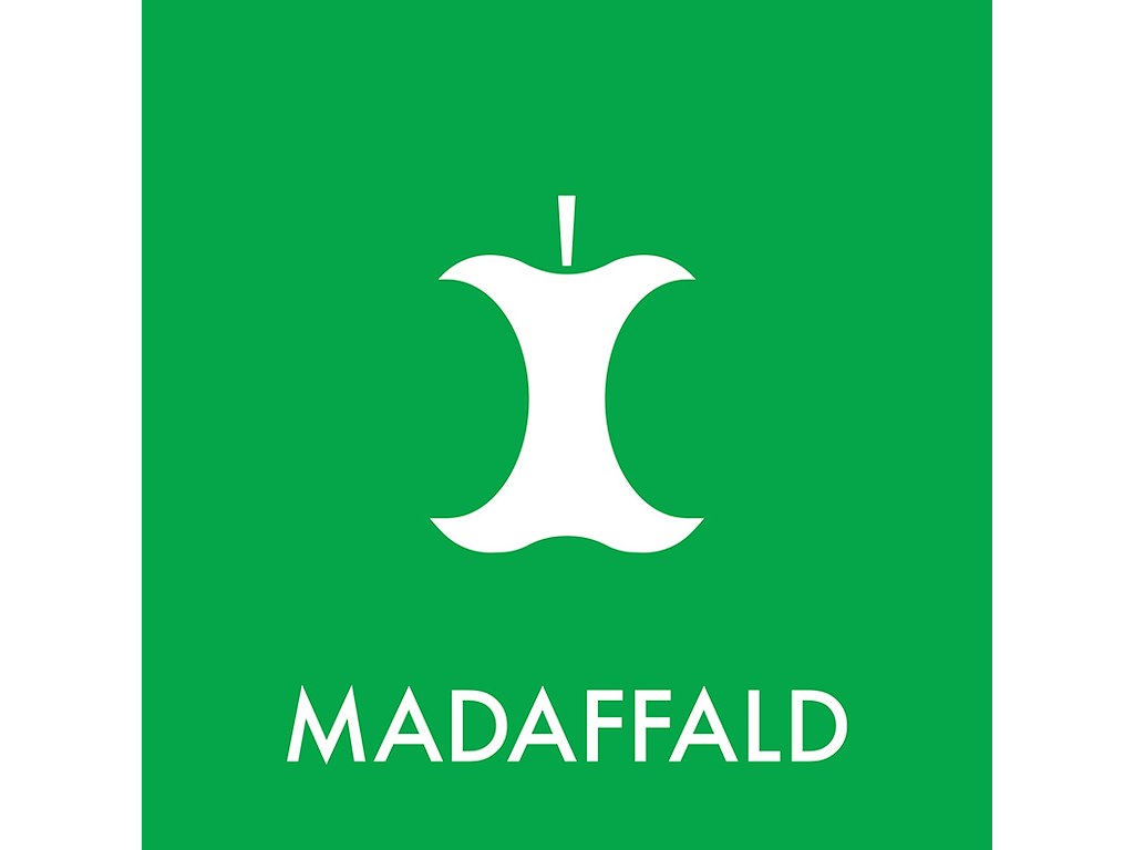 Affaldspiktogram, 12x12 cm, Klistermærke, Madaffald