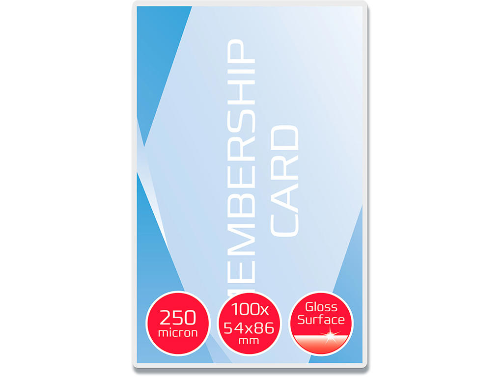 Lamineringslommer, 54x86 mm, 250 micron, 100 stk, GBC ID 