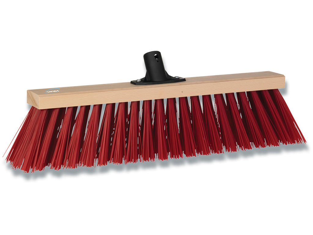 Gadekost, 53 cm, stive børstehår, PP/PVC/træ, 1 stk, Vikan