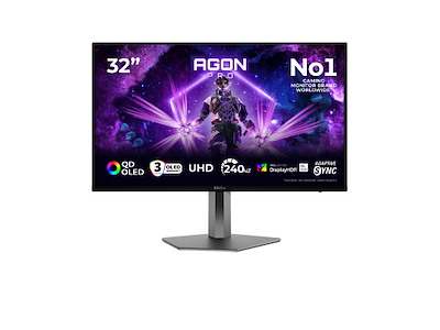 AOC AGON PRO AG326UZD2 computerskærm 80 cm (31.5") 3840 x 2160 pixel 4K Ultra HD OLED Sort