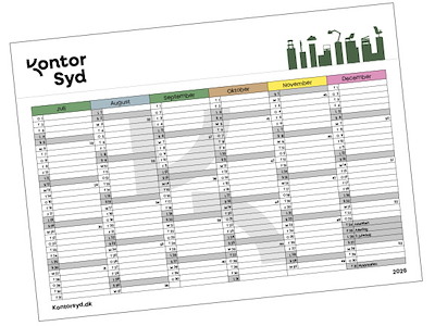 Kontor Syd 2026 Bordkalender