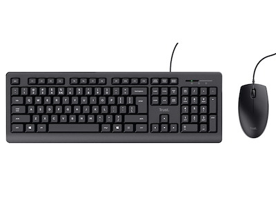 Trust TKM-250 tastatur Mus inkluderet Kontor USB QWERTZ Tysk Sort