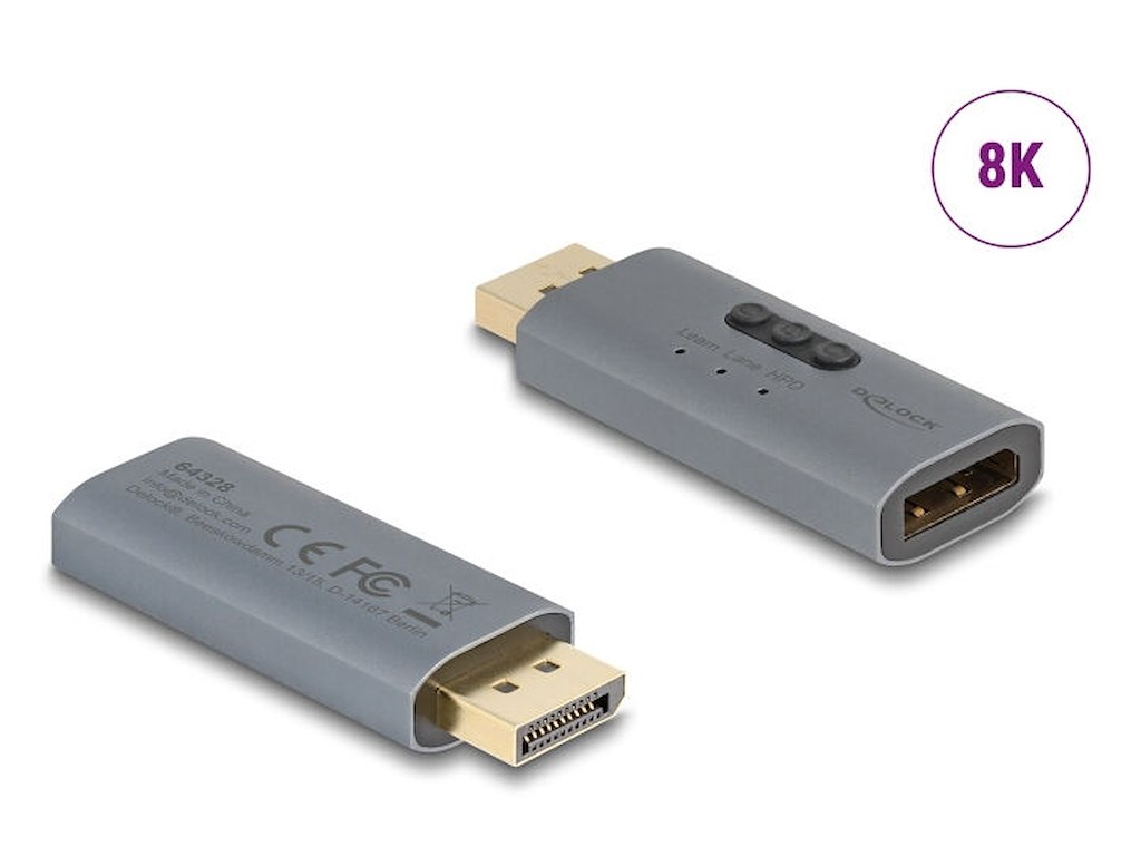 DeLOCK 64328 kabel kønsskifter DisplayPort Anthracit