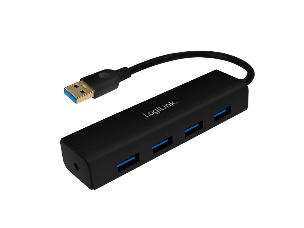 LogiLink UA0295 interface hub USB 3.2 Gen 1 (3.1 Gen 1) Type-A 5000 Mbit/s Sort