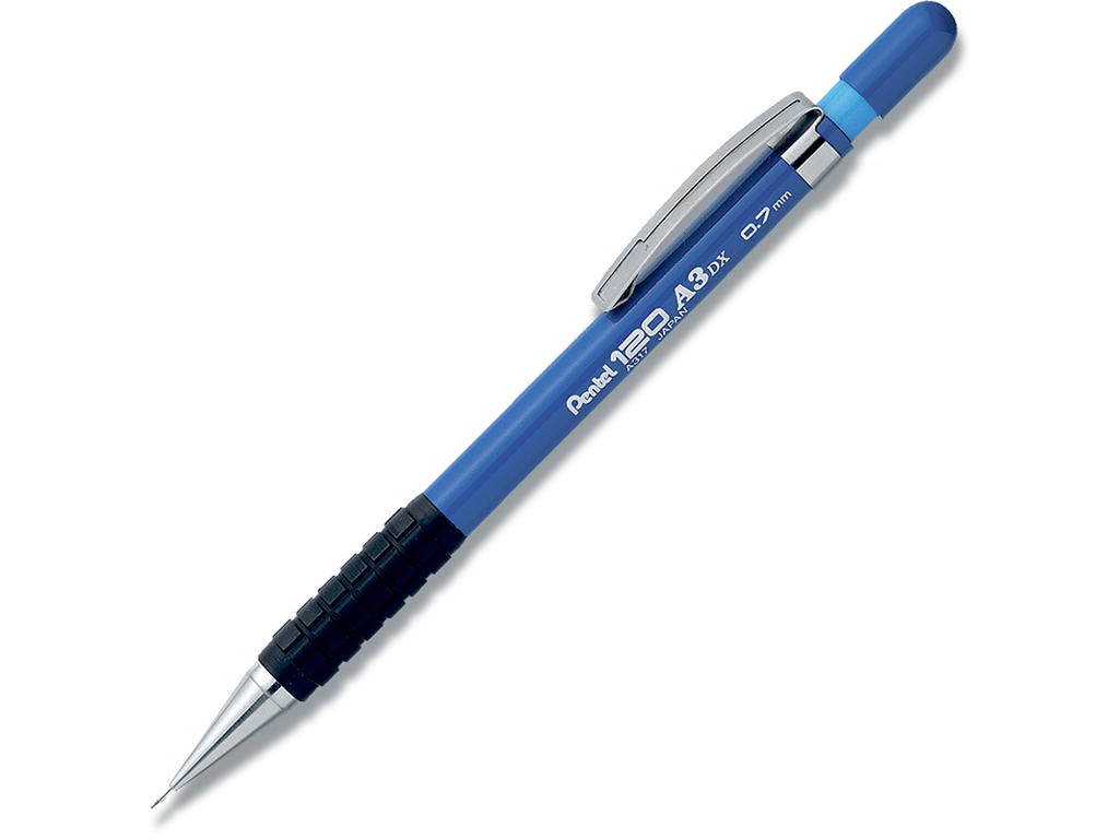 Stiftblyant, 0.7 mm, Pen: Blå-Sort, Plast, Pentel A317 120A3dx  