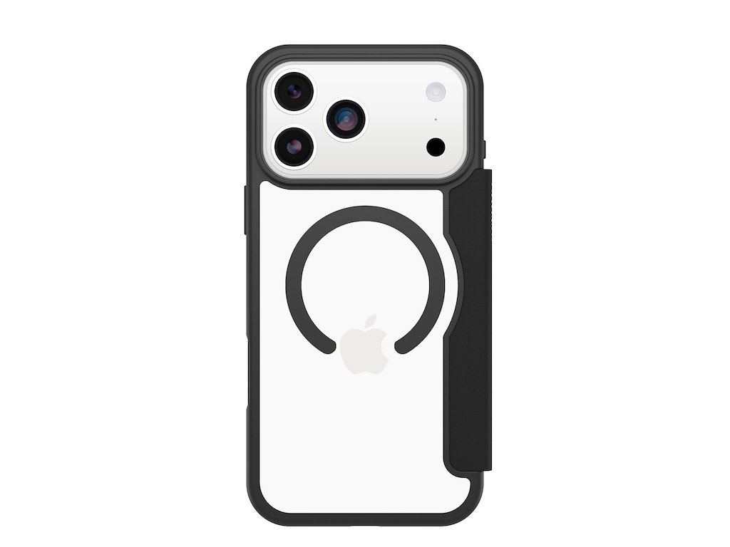 OtterBox React Folio MagSafe mobiltelefon etui 17,5 cm (6.9") Folie Sort, Transparent