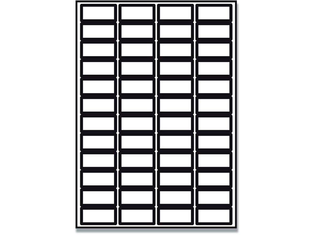 Etiketter, 48x24 mm, Hvid, 4800 etiketter i alt, BNT Office 