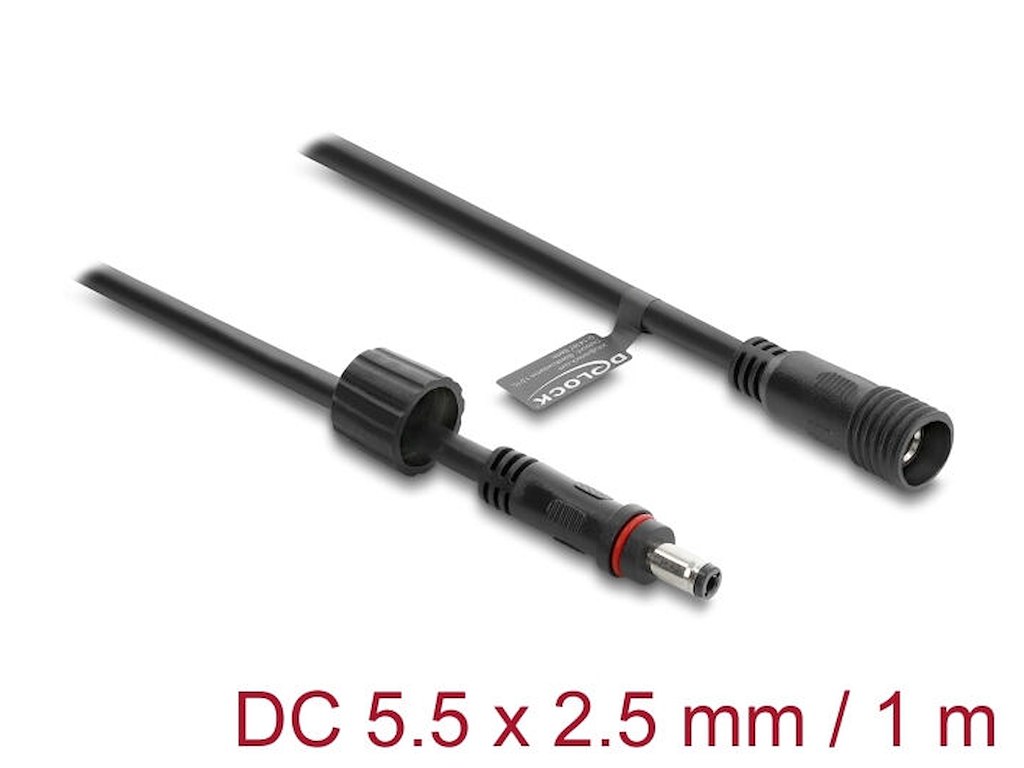 DeLOCK 67386 el-ledning Sort 1 m DC