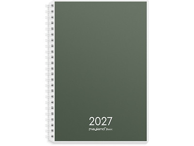 Kalender, 2027, Basic Uge, 1 uge pr. opslag, Mørkegrøn, Mayland
