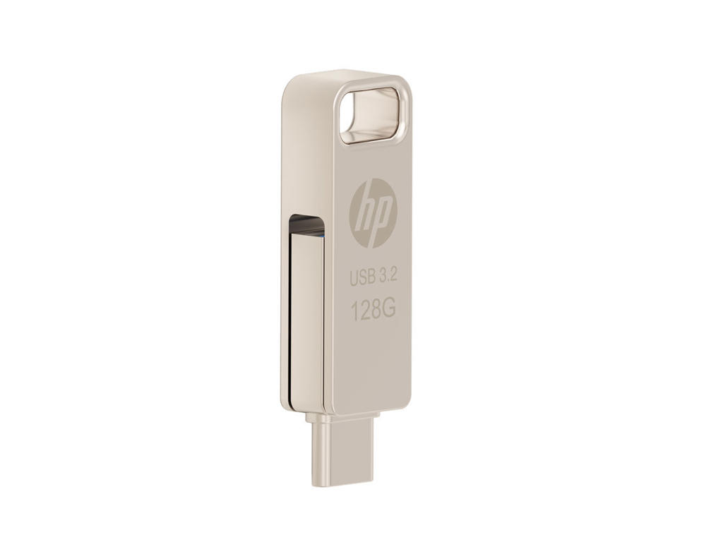 PNY HPFD206C-128 USB-nøgle 128 GB USB Type-A / USB Type-C 3.2 Gen 2 (3.1 Gen 2) Sølv