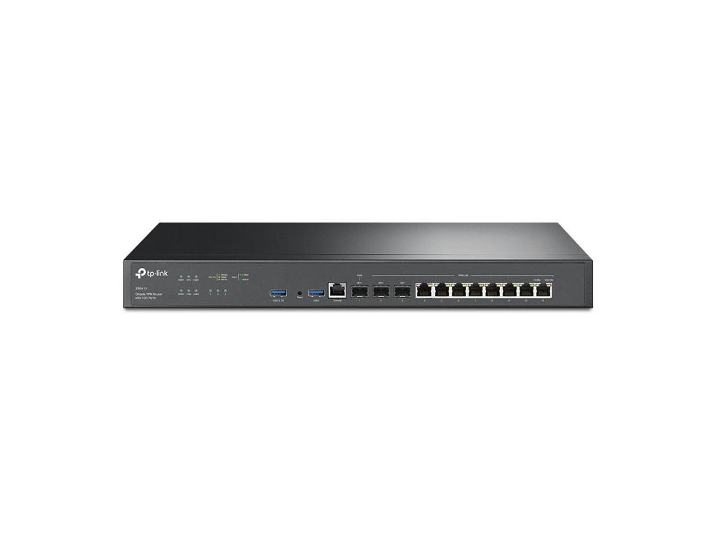TP-Link Omada ER8411 kabelforbundet router Gigabit Ethernet Sort