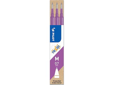 Rollerball gelpen refill, 0.7 mm, 0.35 mm, Lilla, Pilot FriXion BLS-FR7-S3-PU