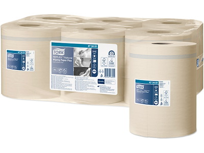 Aftørringsrulle, Centertræk, 2 lag, 6 ruller, Tork Reflex Plus M4