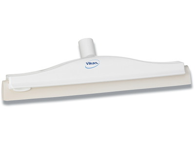 Gulvskraber, 40 cm, Hvid, Cellegummi/PP, Med drejeled og dobbeltblad, Vikan