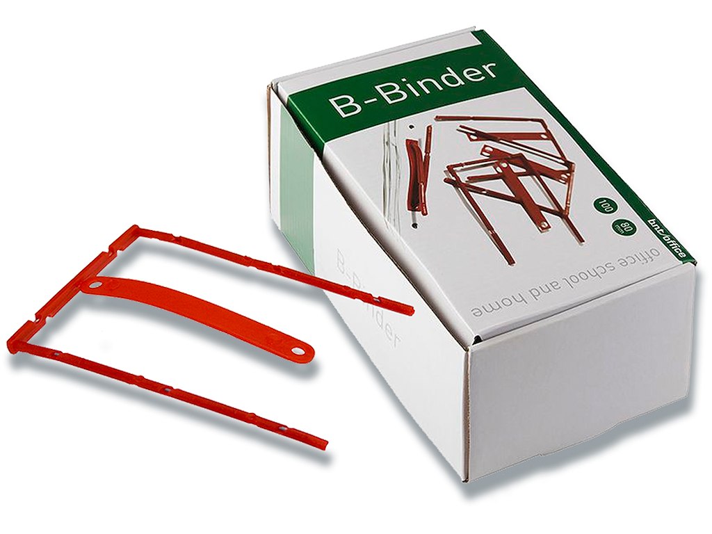 D-Binder, 80 mm, Rød, 100 stk, BNT Office 