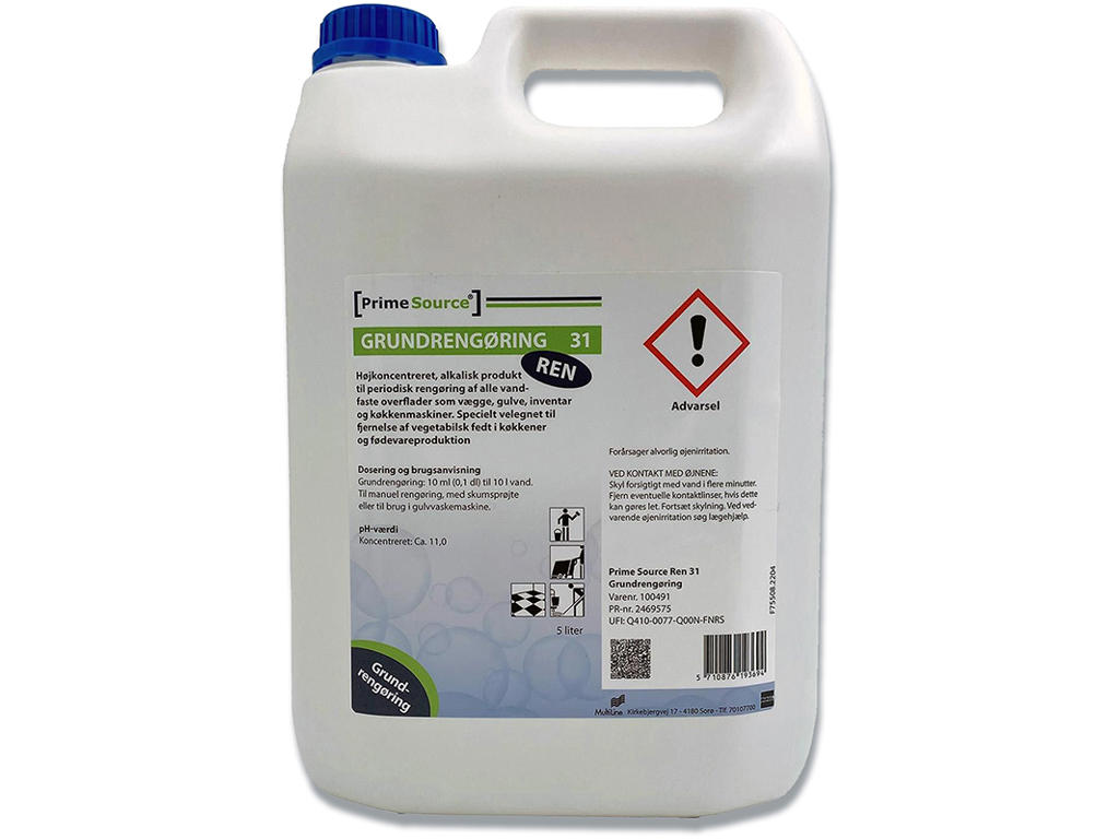 Grundrengøring, Uden farve, Uden parfume, 1 liter, Prime Source Ren 31