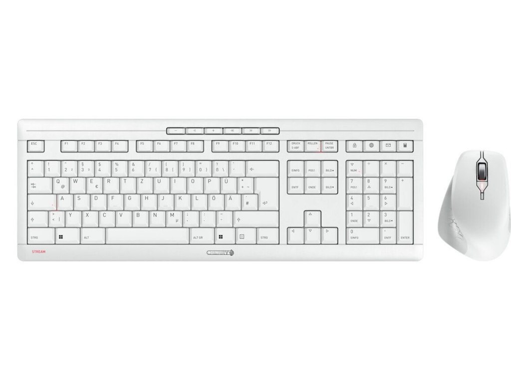 CHERRY JD-8550DE-0 tastatur Mus inkluderet Hjemme/kontor RF trådløst QWERTZ Tysk Hvid